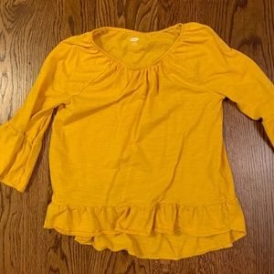 Old Navy Yellow Flowy Shirt